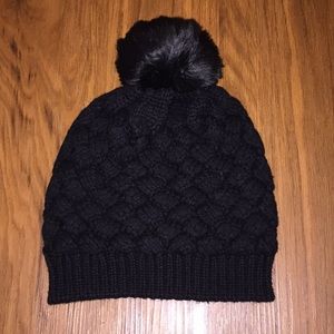 J Crew Faux Fur Pom Pom Beanie. Brand new w/tags.